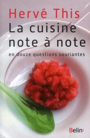 Couverture du livre « La cuisine note à note » de Herve This aux éditions Belin