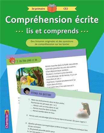 Couverture du livre « Comprehension ecrite lis et comprends 3e primaire ce2 (vert) » de Aerts Carine aux éditions Chantecler