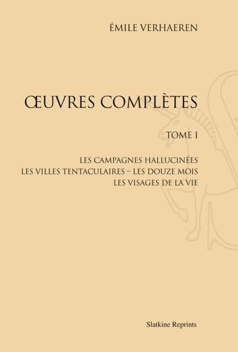 Couverture du livre « Oeuvres complètes » de Emile Verhaeren aux éditions Slatkine Reprints