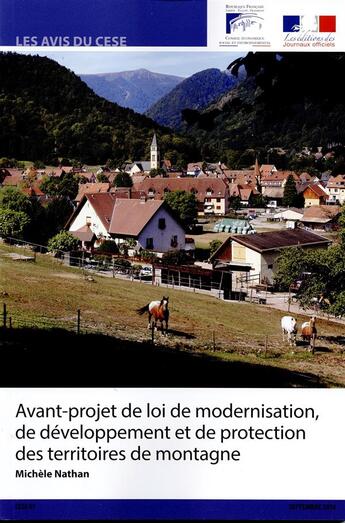 Couverture du livre « Projet de loi de modernisation, de développement et de protection des territoires de montagne » de Social Et Environnemental Conseil Economique aux éditions Direction Des Journaux Officiels