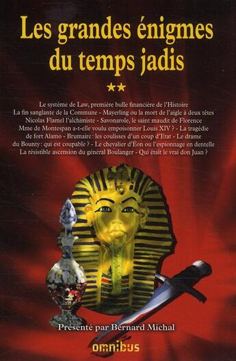 Couverture du livre « Les grandes énigmes du temps jadis t.2 » de  aux éditions Omnibus