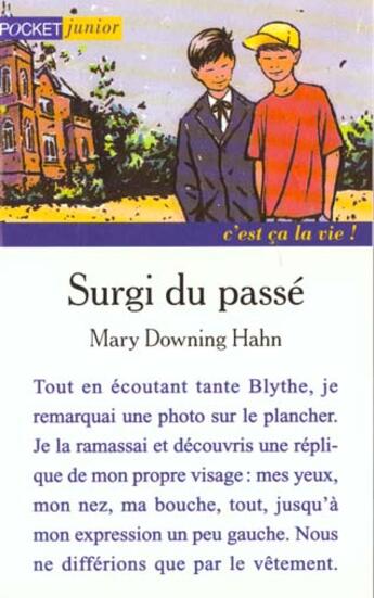 Couverture du livre « Surgi Du Passe » de Mary Downing-Hahn aux éditions Pocket