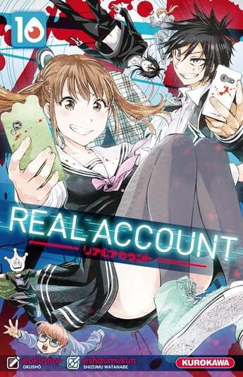 Couverture du livre « Real account Tome 10 » de Shizumu Watanabe et Okushou aux éditions Kurokawa