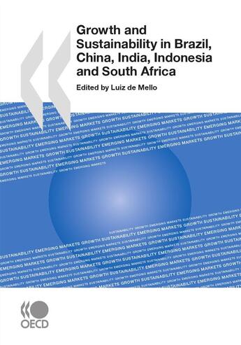 Couverture du livre « Growth and sustainability in brazil, china, indonesia and south africa » de  aux éditions Oecd