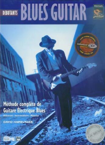 Couverture du livre « Blues guitare débutant tab CD ; guitare » de David Hamburger aux éditions Id Music