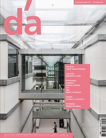 Couverture du livre « D'architectures n 257 thierry van de wyngaert octobre 2017 » de  aux éditions D'architecture