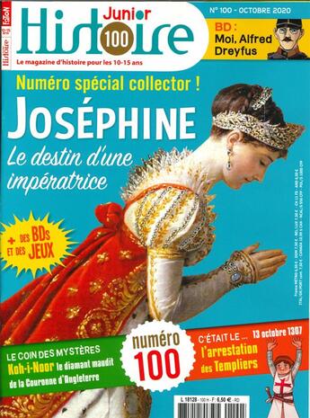 Couverture du livre « Histoire junior n 100 l'imperatrice josephine - octobre 2020 » de  aux éditions Histoire Junior