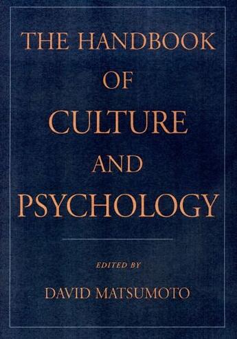 Couverture du livre « The Handbook of Culture and Psychology » de David Matsumoto aux éditions Oxford University Press Usa