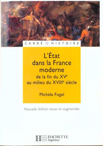 Couverture du livre « L'Etat dans la France moderne » de Michele Fogel aux éditions Hachette Education