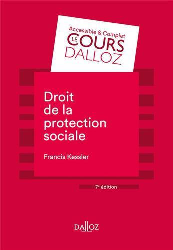 Couverture du livre « Droit de la protection sociale » de Francis Kessler aux éditions Dalloz