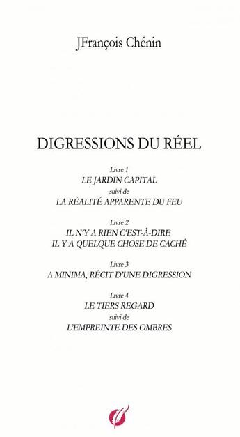 Couverture du livre « Digressions du réel » de Jfrançois Chénin aux éditions Thebookedition.com