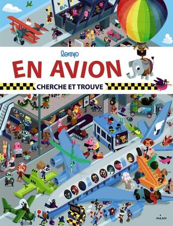 Couverture du livre « En avion ; cherche et trouve » de Stephan Lomp aux éditions Milan