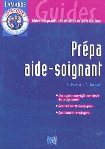 Couverture du livre « PREPA AIDE SOIGNANT 4EME EDITION » de Editions Lamarre aux éditions Lamarre