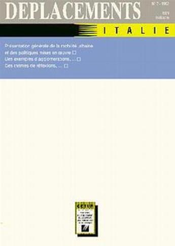 Couverture du livre « Deplacements n.7 : italie » de  aux éditions Cerema