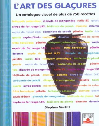 Couverture du livre « L art des glacures » de Stephen Murfitt aux éditions Mango