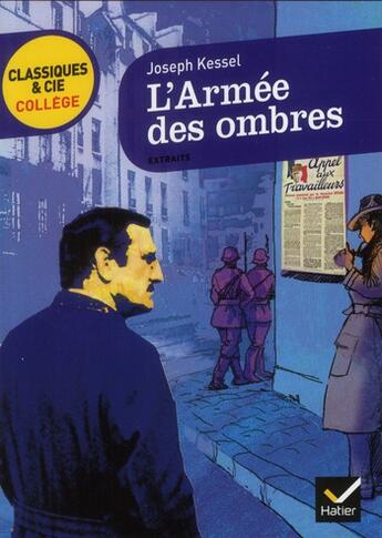 Couverture du livre « L'armée des ombres » de Joseph Kessel aux éditions Hatier