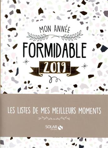 Couverture du livre « Mon annee formidable 2019 » de Sotto Floreal aux éditions Solar