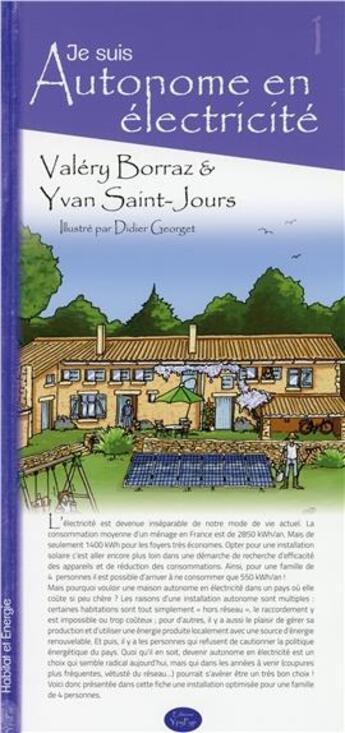 Couverture du livre « Je suis autonome en electricite » de Borraz/Saint Jours/G aux éditions Ypypyp