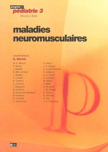 Couverture du livre « Maladies neuromusculaires » de Barois A aux éditions Doin