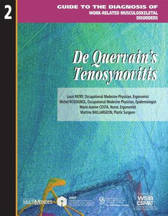 Couverture du livre « De Quervain's tenosynovitis » de Louis Patry aux éditions Multimondes