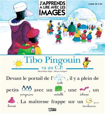 Couverture du livre « Tibo pingouin va au cp » de  aux éditions Lito