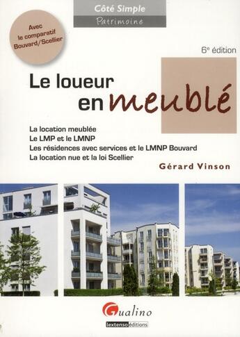 Couverture du livre « Le loueur en meublé (6e édition) » de Gerard Vinson aux éditions Gualino