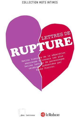 Couverture du livre « Les lettres de rupture » de  aux éditions Le Robert