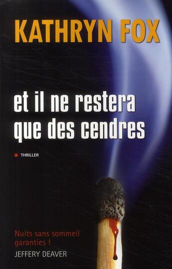 Couverture du livre « Et il ne restera que des cendres » de Fox-K aux éditions City