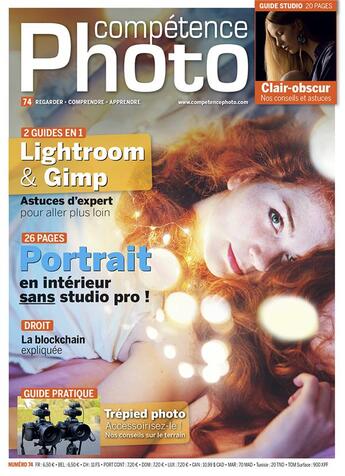 Couverture du livre « Competence photo n 74 - lightroom & gimp » de  aux éditions Knowware