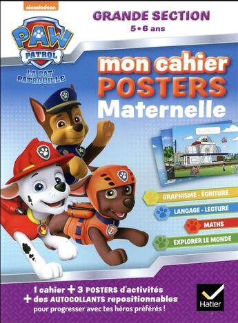 Couverture du livre « Mon cahier-posters maternelle gs » de Magni Pascale aux éditions Hatier