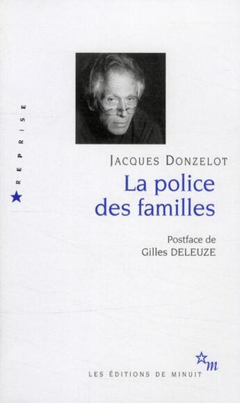 Couverture du livre « La police des familles » de Jacques Donzelot aux éditions Minuit