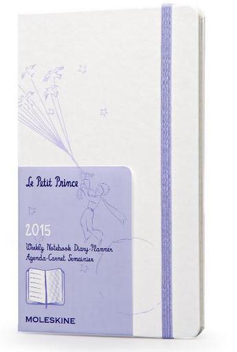 Couverture du livre « Agenda 2015 Petit prince semainier carnet blanc grand format » de Moleskine aux éditions Moleskine Papet