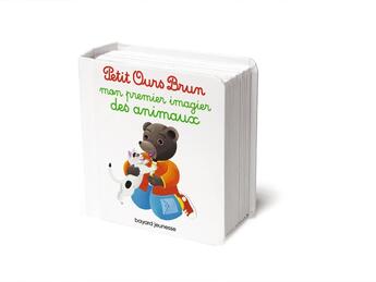 Couverture du livre « Petit Ours Brun ; mon premier imagier des animaux » de Celine Bour-Chollet aux éditions Bayard Jeunesse