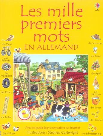 Couverture du livre « Les mille premiers mots en allemand » de Amery/Cartwright aux éditions Usborne