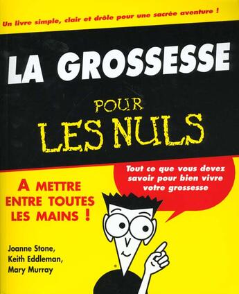 Couverture du livre « La Grossesse Pour Les Nuls » de Stone aux éditions Sybex