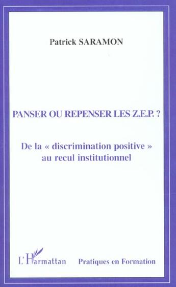 Couverture du livre « Panser ou repenser les Z.E.P. ? : De la 