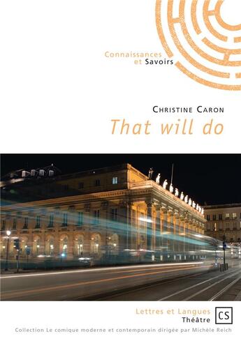 Couverture du livre « That will do » de Christine Caron aux éditions Connaissances Et Savoirs