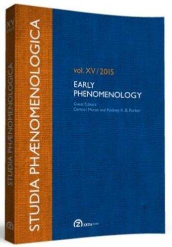 Couverture du livre « Studia phaenomenologica t.15 ; early phenomenology (édition 2015) » de  aux éditions Zeta Books