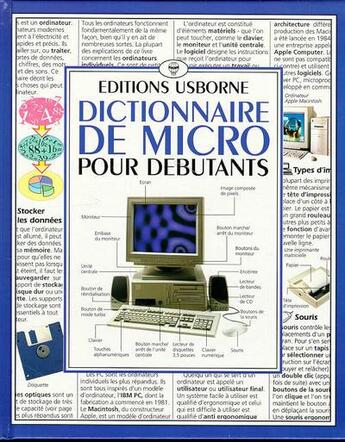 Couverture du livre « Dictionnaire de micro » de Claybourne Anna et Cartwright Stephen aux éditions Usborne