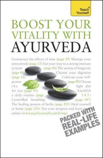 Couverture du livre « Boost Your Vitality With Ayurveda: Teach Yourself » de Lie Sarah aux éditions Hodder Education Digital