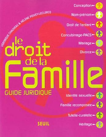 Couverture du livre « Droit De La Famille. Guide Juridique (Le) » de Chauveau/Poivey-Lecl aux éditions Seuil