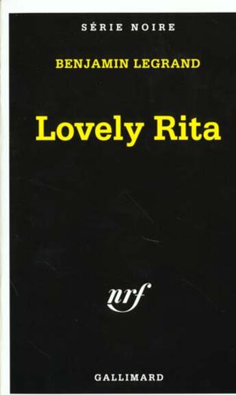 Couverture du livre « Lovely rita » de Benjamin Legrand aux éditions Gallimard