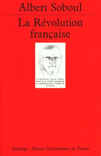 Couverture du livre « Revolution francaise (la) » de Albert Soboul aux éditions Puf