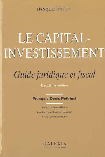 Couverture du livre « Capital investissement » de Poitrinal aux éditions Revue Banque