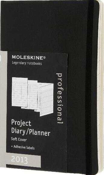 Couverture du livre « Agenda planificateur de projet 2013 ; souple noir » de Moleskine aux éditions Moleskine Papet