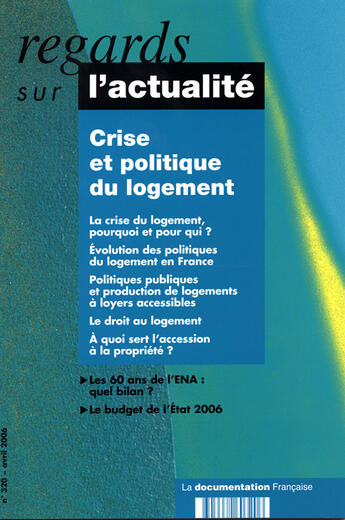 Couverture du livre « Crise et politiques du logement » de  aux éditions Documentation Francaise