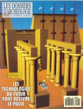 Couverture du livre « Dossier d'archeologie n 153 les technologies du futur octobre 1990 » de  aux éditions Faton Revue