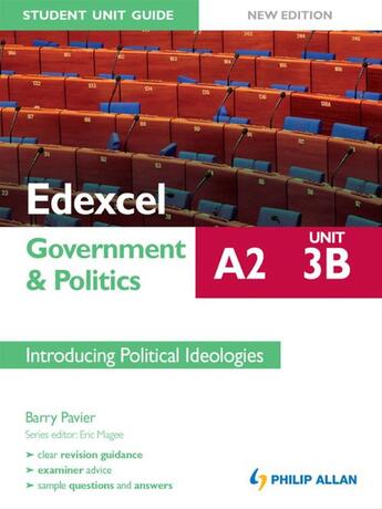 Couverture du livre « Edexcel A2 Government & Politics Student Unit Guide (New Edition): Uni » de Pavier Barry aux éditions Hodder Education Digital