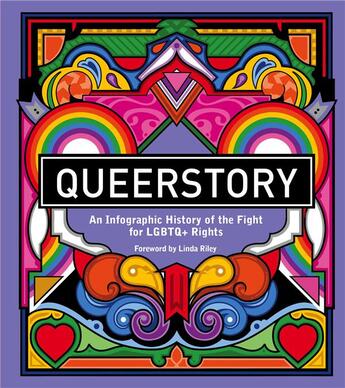 Couverture du livre « Queerstory an infographic timeline of the fight for lgbtq+ rights » de Strickson Rebecca aux éditions Thames & Hudson