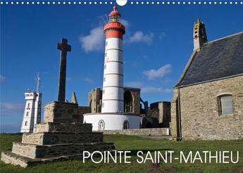 Couverture du livre « POINTE SAINT-MATHIEU (Calendrier mural 2020 DIN A3 horizontal) ; Saint-Mathieu, le phare, l'abbaye, la chapelle (Calendrier mensuel, 14 Pages ) » de Jean-Luc Rollier aux éditions Calvendo